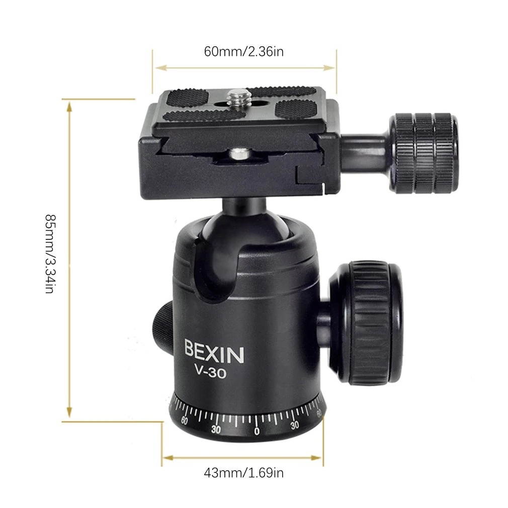 Camera Accessories Portable photo Camera Video Tripod heads mount ballhead 360 degree rotating Panoramic ball head