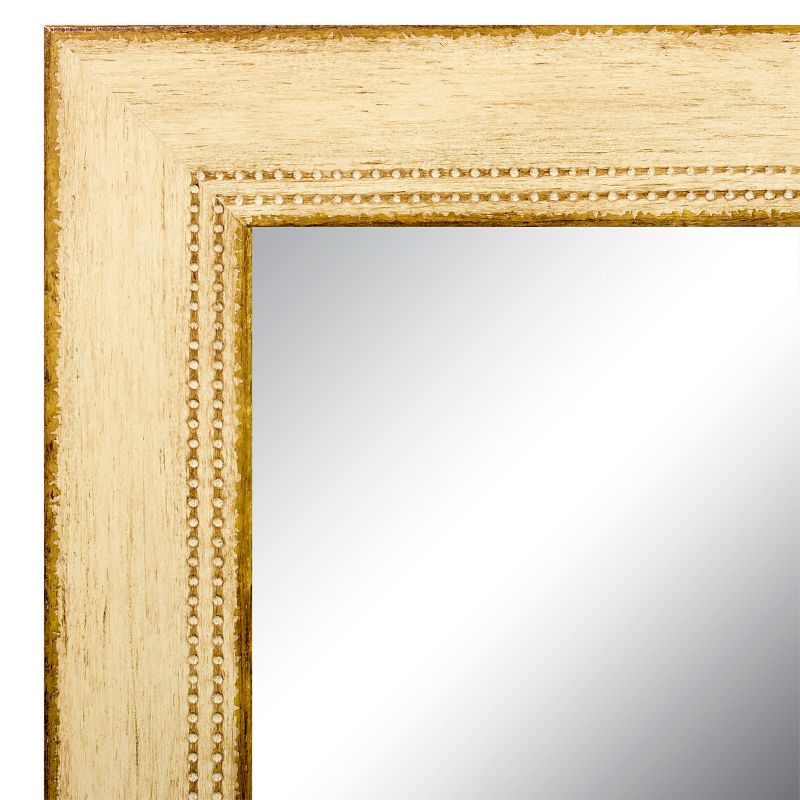 25" x 25" Highland Park Cream Framed Wall Mirror - Amanti Art