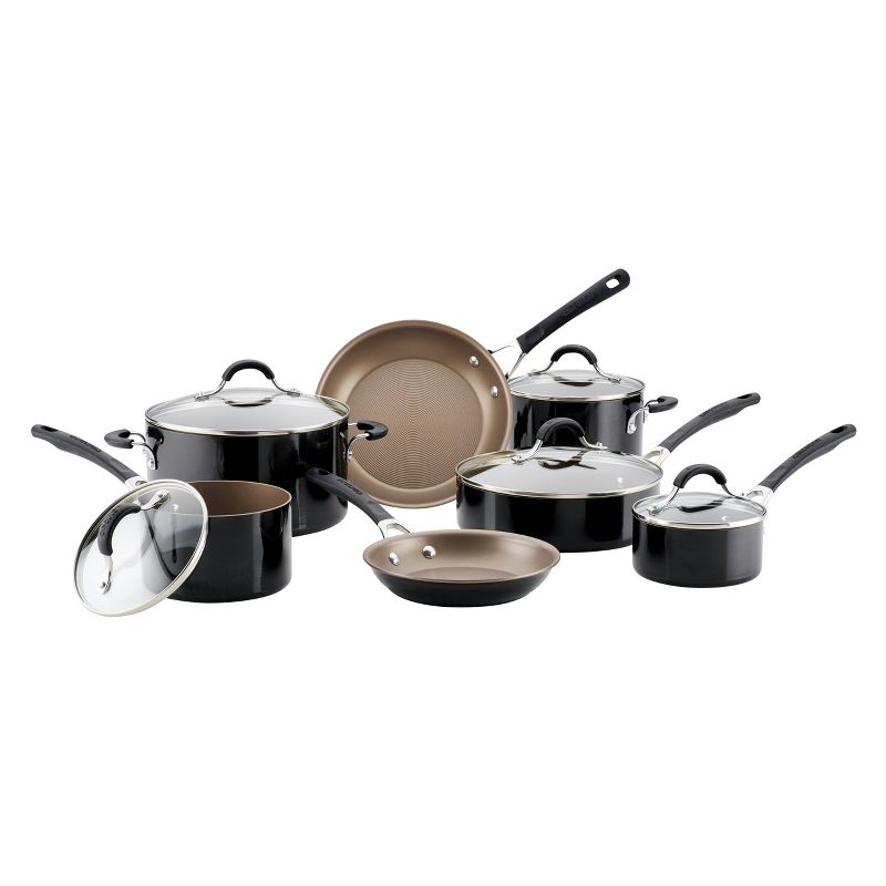 Circulon Innovatum 12pc Aluminum Nonstick Cookware Set Black