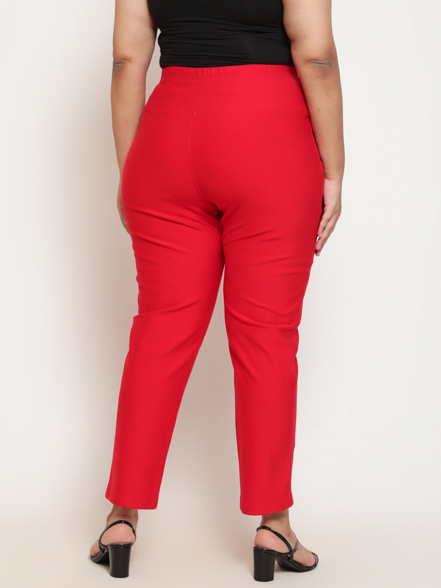 Amydus Red Regular Fit Pants