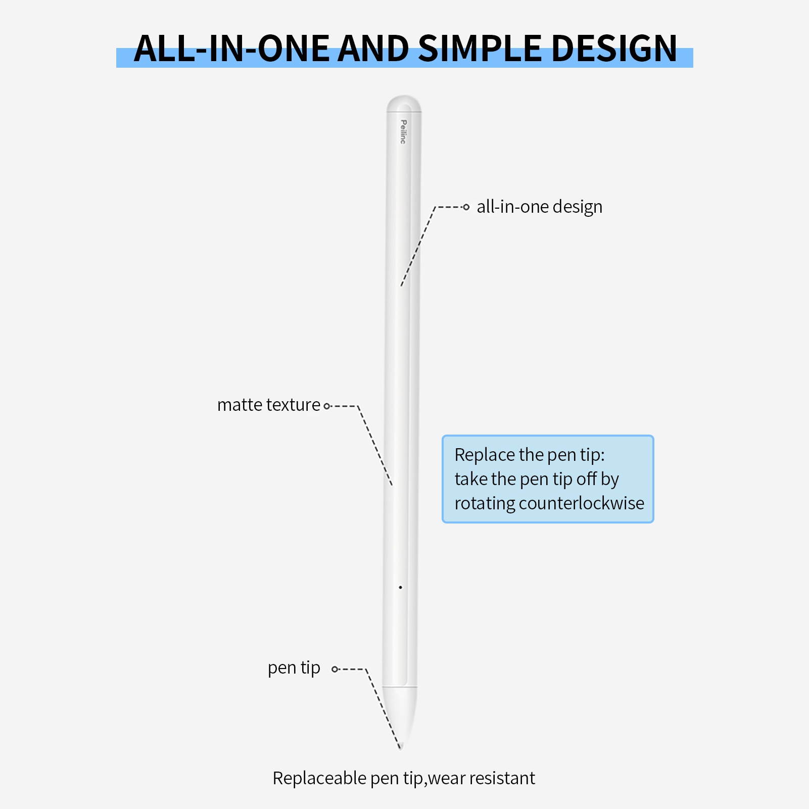 BUBM LS-DRB-WF004-bai Stylus Pen Touch Pen with Charge Box Replacement for iPad Pro 11in 2018/iPad 2019 10.2in/iPad Air3/mini5