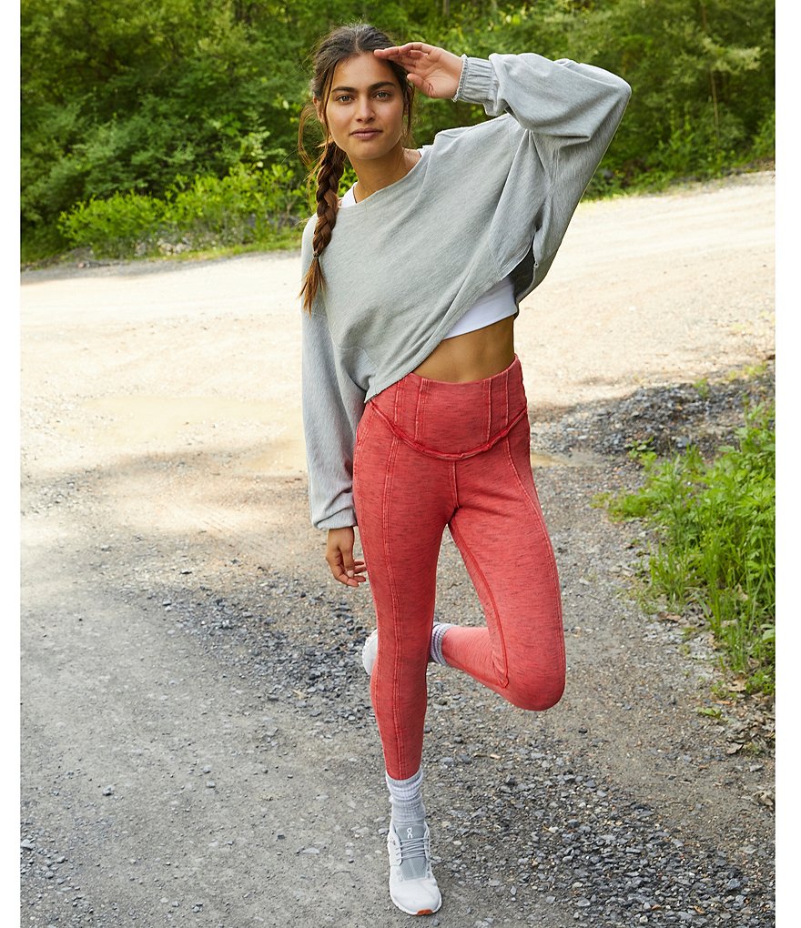 Free People FP Movement Hybrid Exposed Seam Detail High Rise Leggings