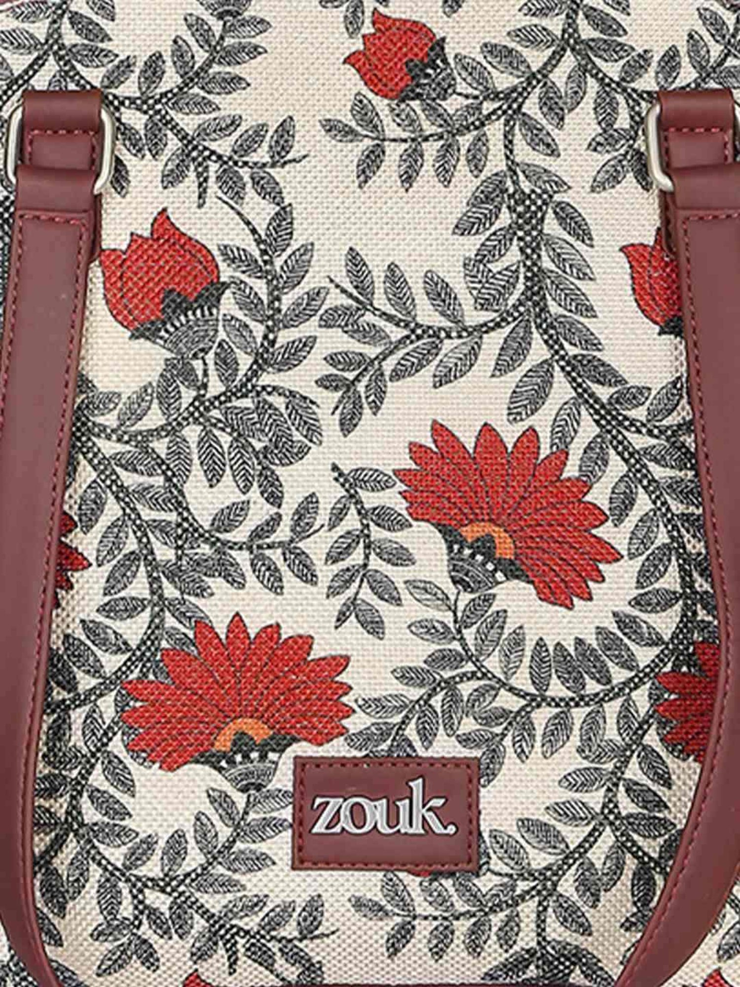 ZOUK Nawabi Couture Printed Tote Handbag