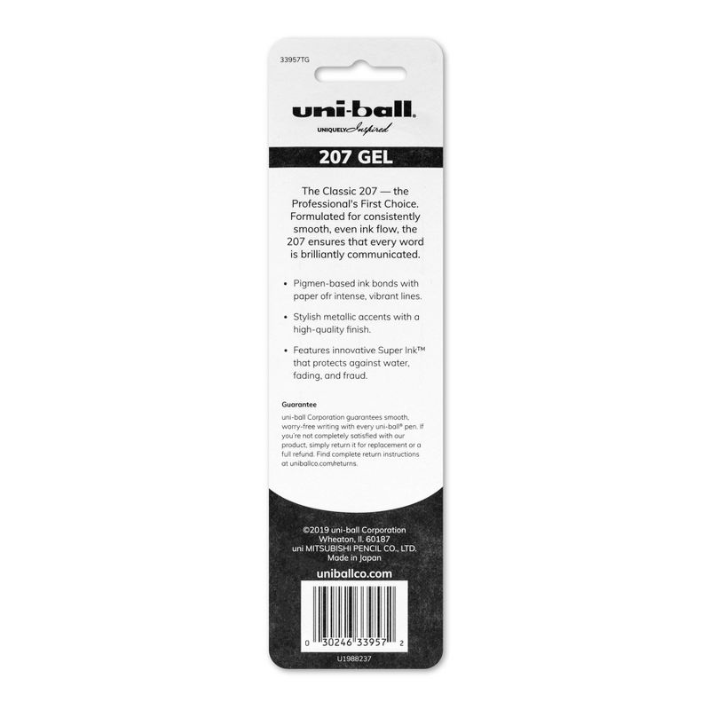 Uniball 207 2pk Gel Pens Black