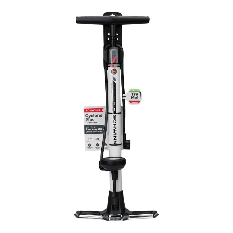 Schwinn Cyclone Plus Bike Pump - White
