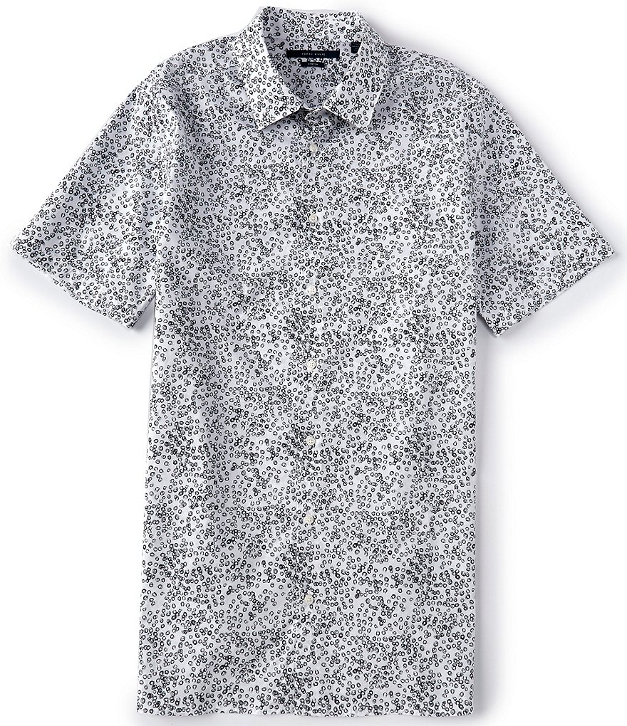 Visconti Big & Tall Abstract Print Long-Sleeve Woven Shirt