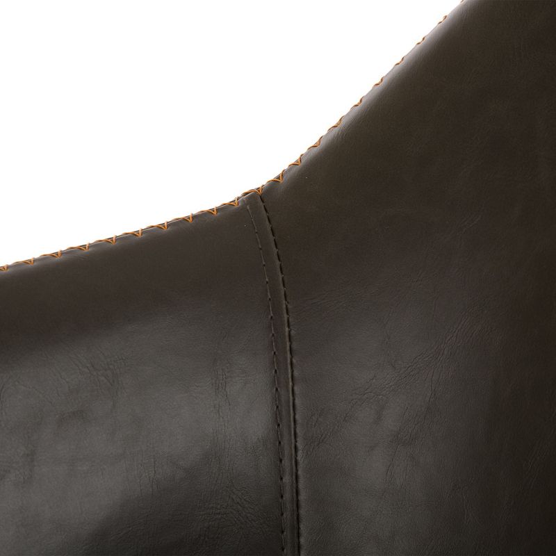 Set of 2 MidCentury Modern Vintage Leatherette Gaslift Adjustable Barstool Gray - Glitzhome