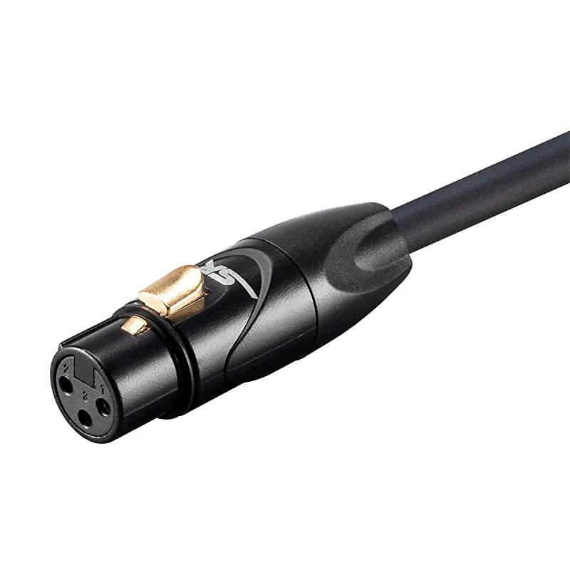 XLR Male to XLR Female Cable Microphone Interconnect 3 Feet | Gold Plated 16AWG Stage Right Series
