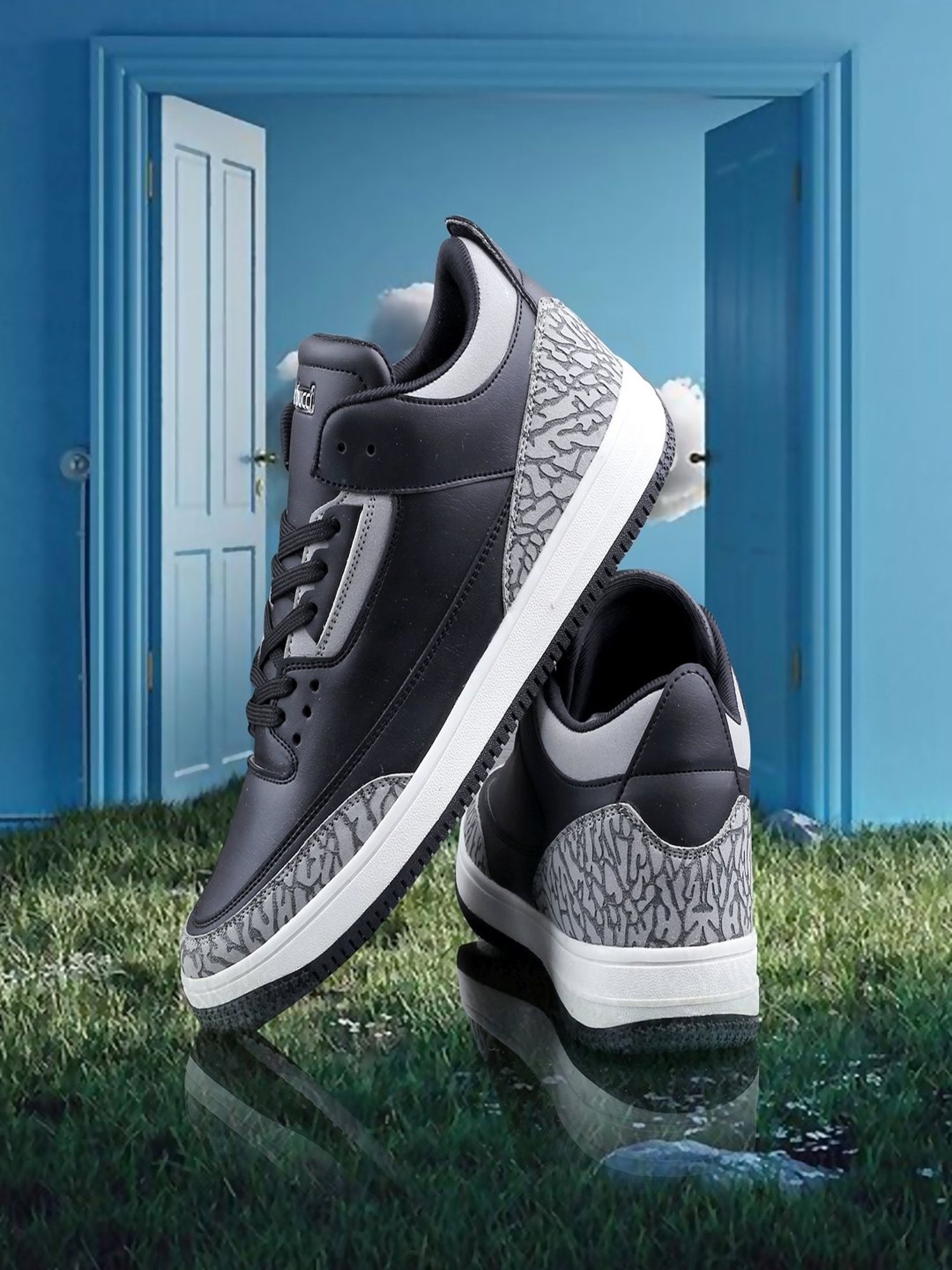 Bacca Bucci Men's VORTEX Black Casual Sneakers