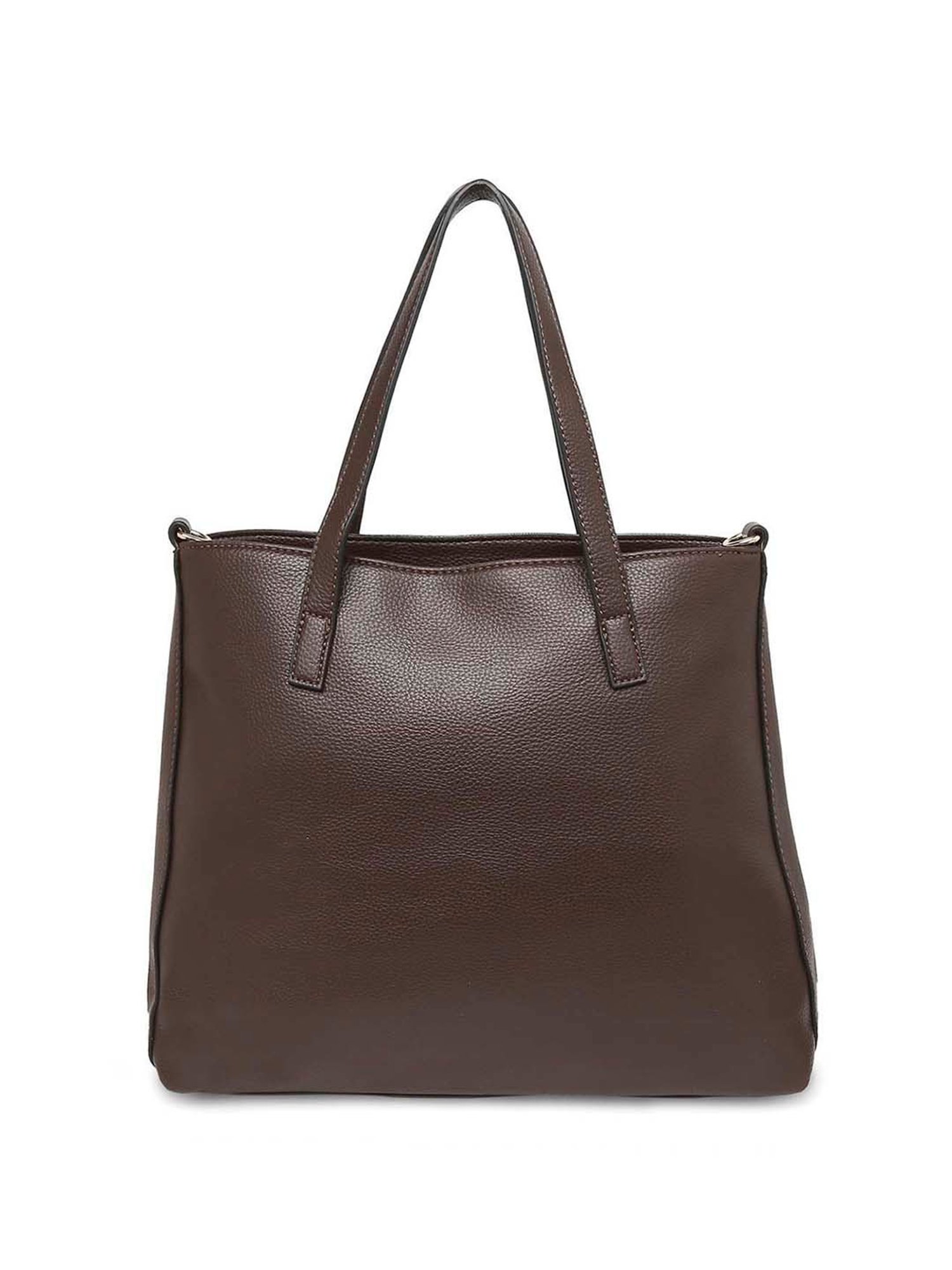 Marina Galanti Brown Solid Medium Tote Handbag