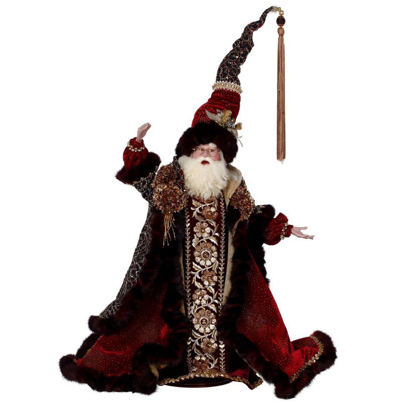 Mark Roberts Products 25" Red and Gold Mark Roberts Razzle Dazzle Santa Christmas Figurine