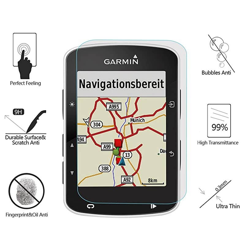 Pack of 4 Tempered Glass Screen Protector for Garmin Edge 520  03mm 9H Hard Scratchresistant Protector for Garmin Edge 520