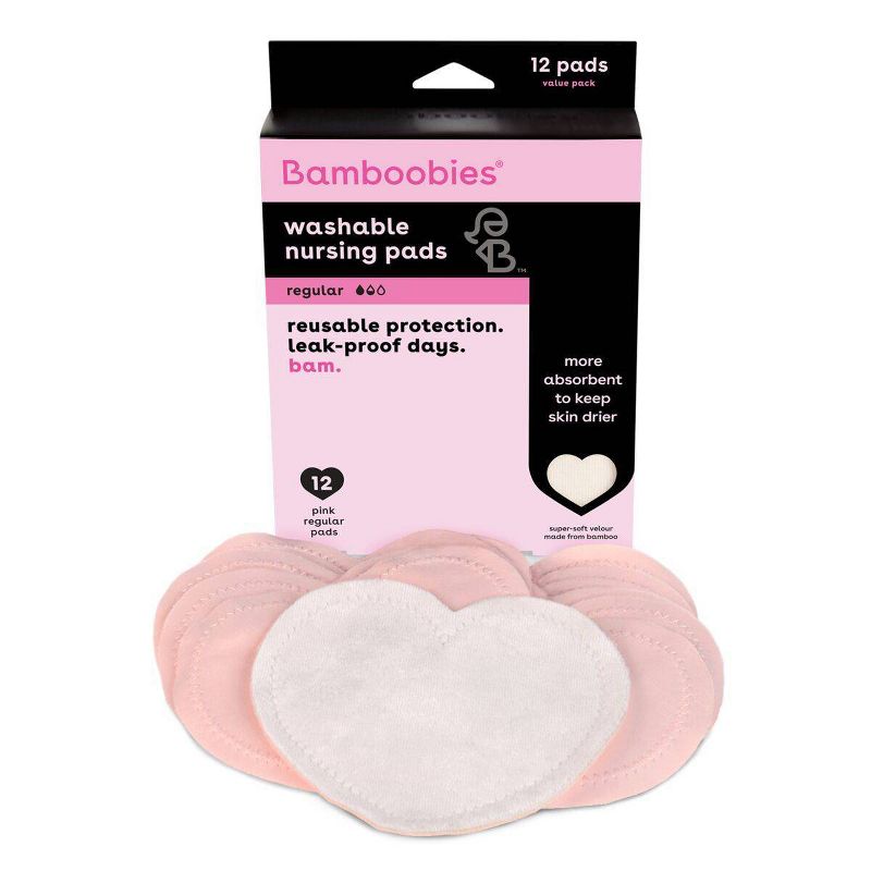 Bamboobies Regular Washable Nursing Pads - 12ct