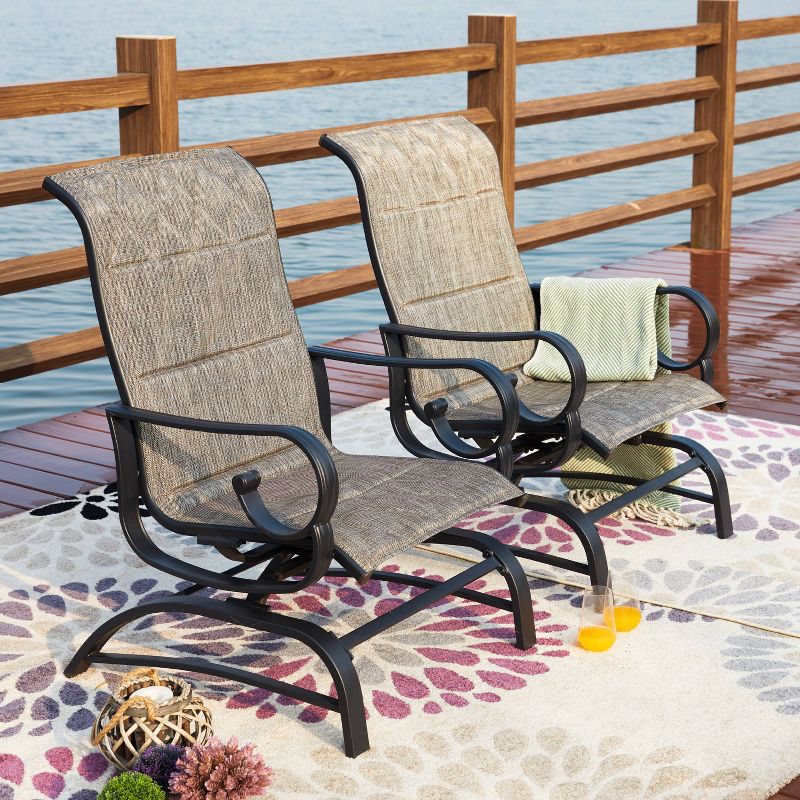 2pc Outdoor Patio Glider Set - Patio Festival