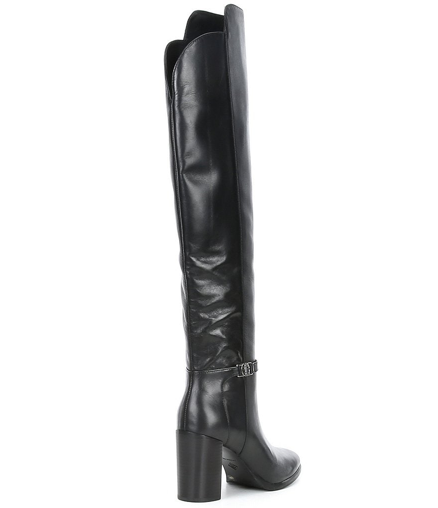 Antonio Melani Malindah Leather Block Heel Dress Boots