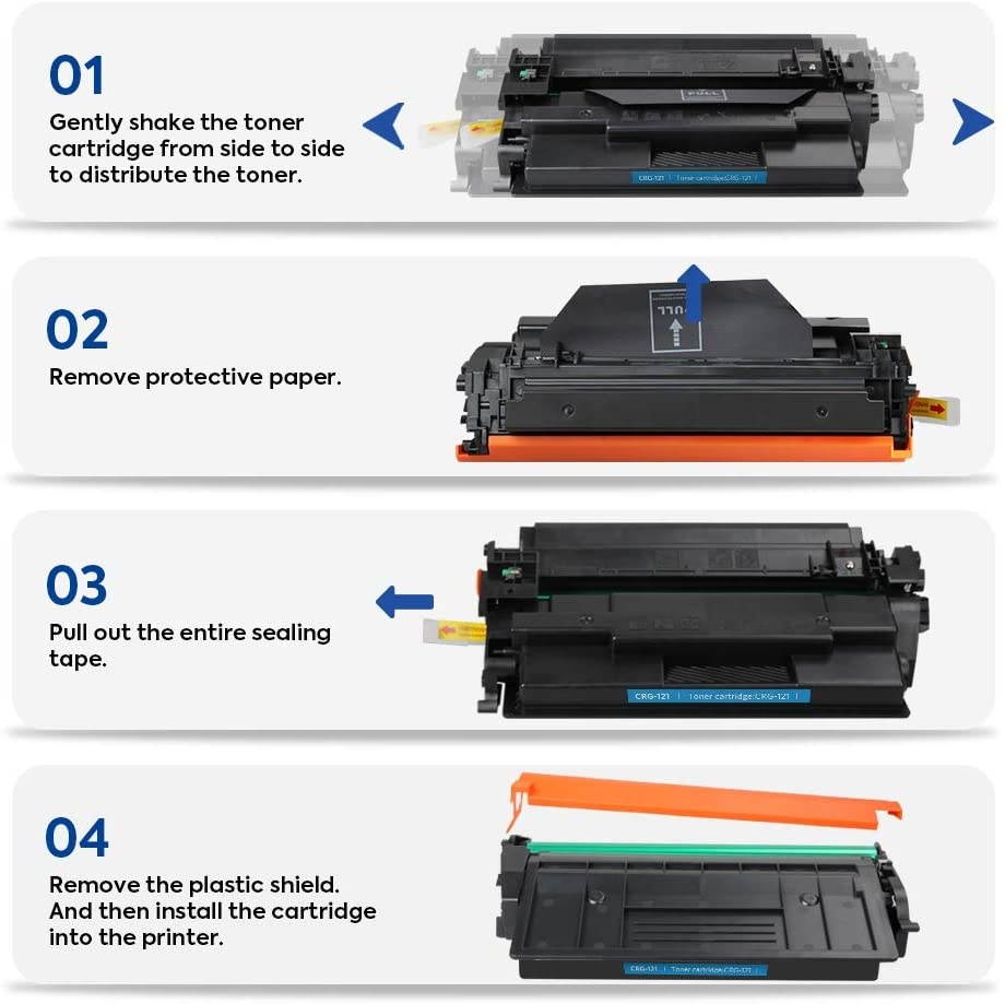 V4INK Compatible CRG-121 Toner Cartridge Replacement for Canon 121 CRG 121 (3252C001) Toner Cartridge High Yield 5,000 Pages for use with Canon Image Class D1650 D1620 Printer (Black, 1 Pack)