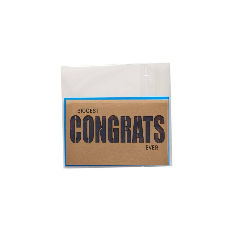 "Biggest Congrats Ever" Graduation Card Brown