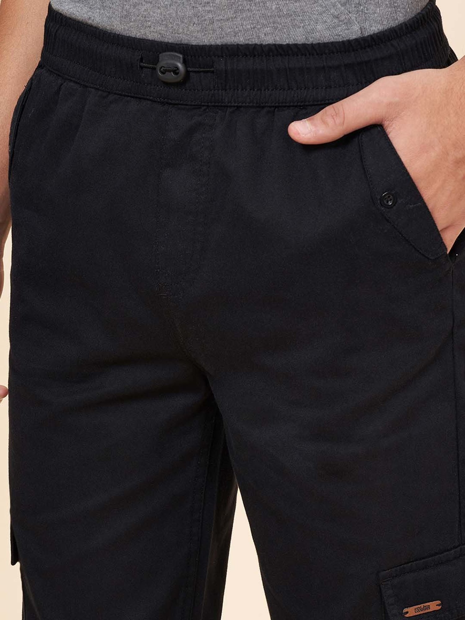 Coolsters by Pantaloons Kids Black Cotton Regular Fit Shorts