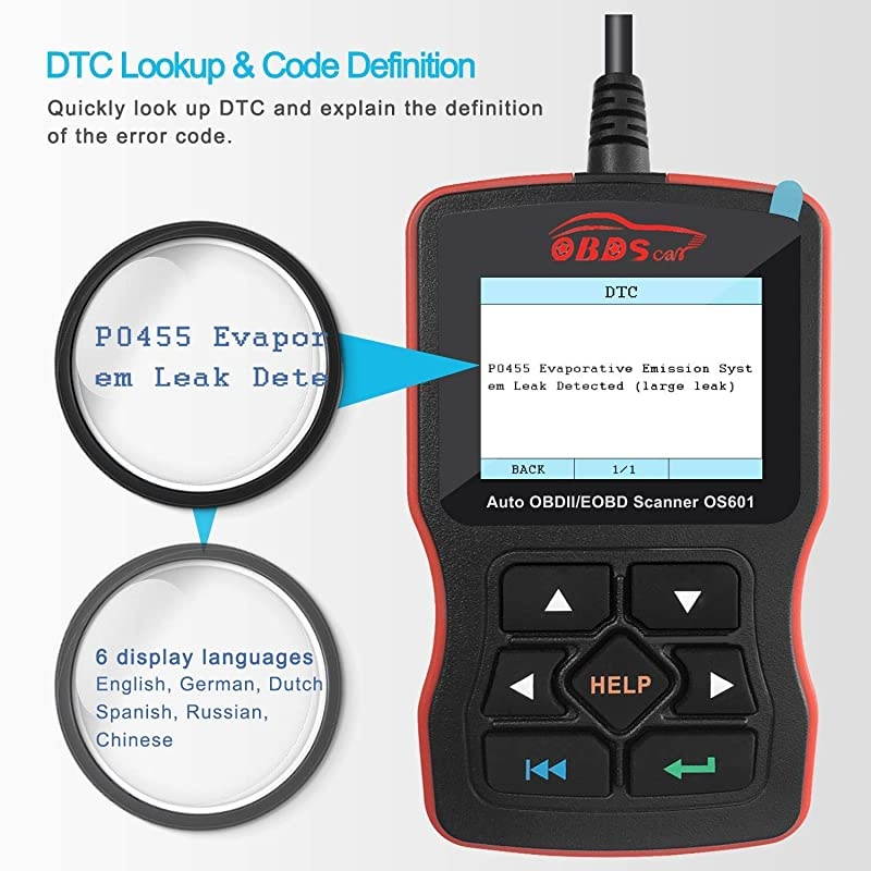OS601 OBD2 Scanner Universal Automotive Engine Fault Code Reader EOBD OBDII CAN Diagnostic Scan Tool
