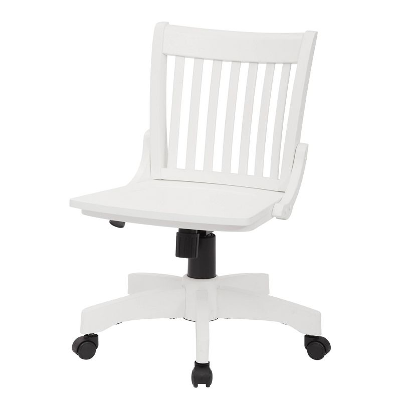 Deluxe Armless Wood Bankers Chair White - OSP Home Furnishings