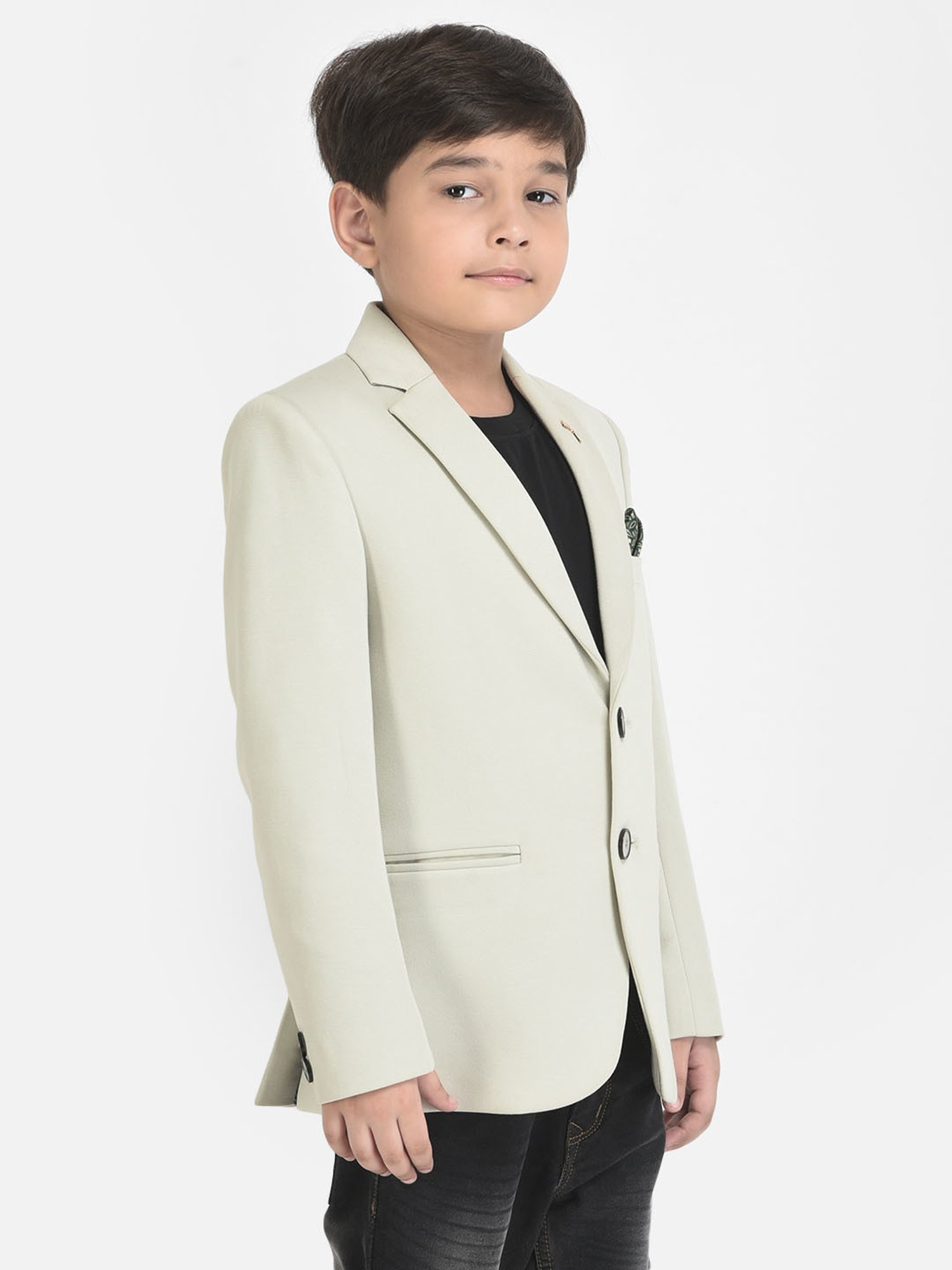 Blue Giraffe Kids Maroon Solid  Blazer