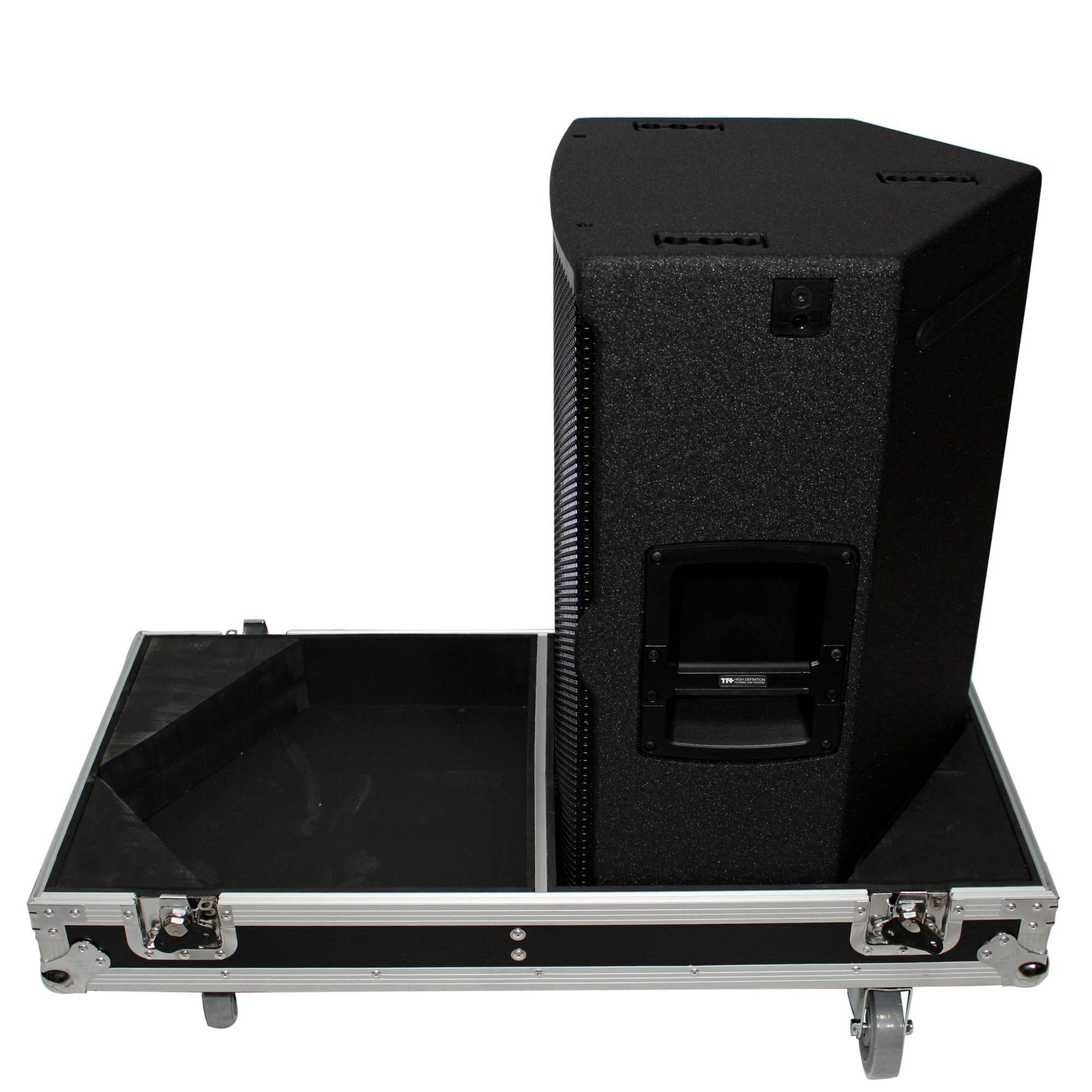 Fits 2x X-RCF-TT25-AX2W II High Definition Two-Way Speaker Flight Case with 4 inch Wheels