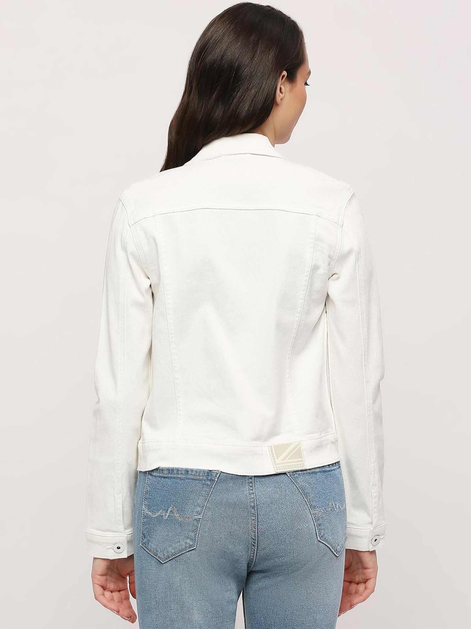 Pepe Jeans White Cotton Jacket