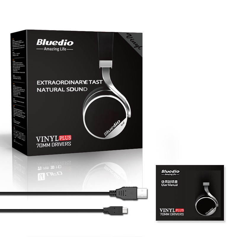 Limited Bluetooth Headphone Wireless Earphone Bluedio Vinyl Plus (vp) New Fashion 3D Hifi Headset with 70mm Driver