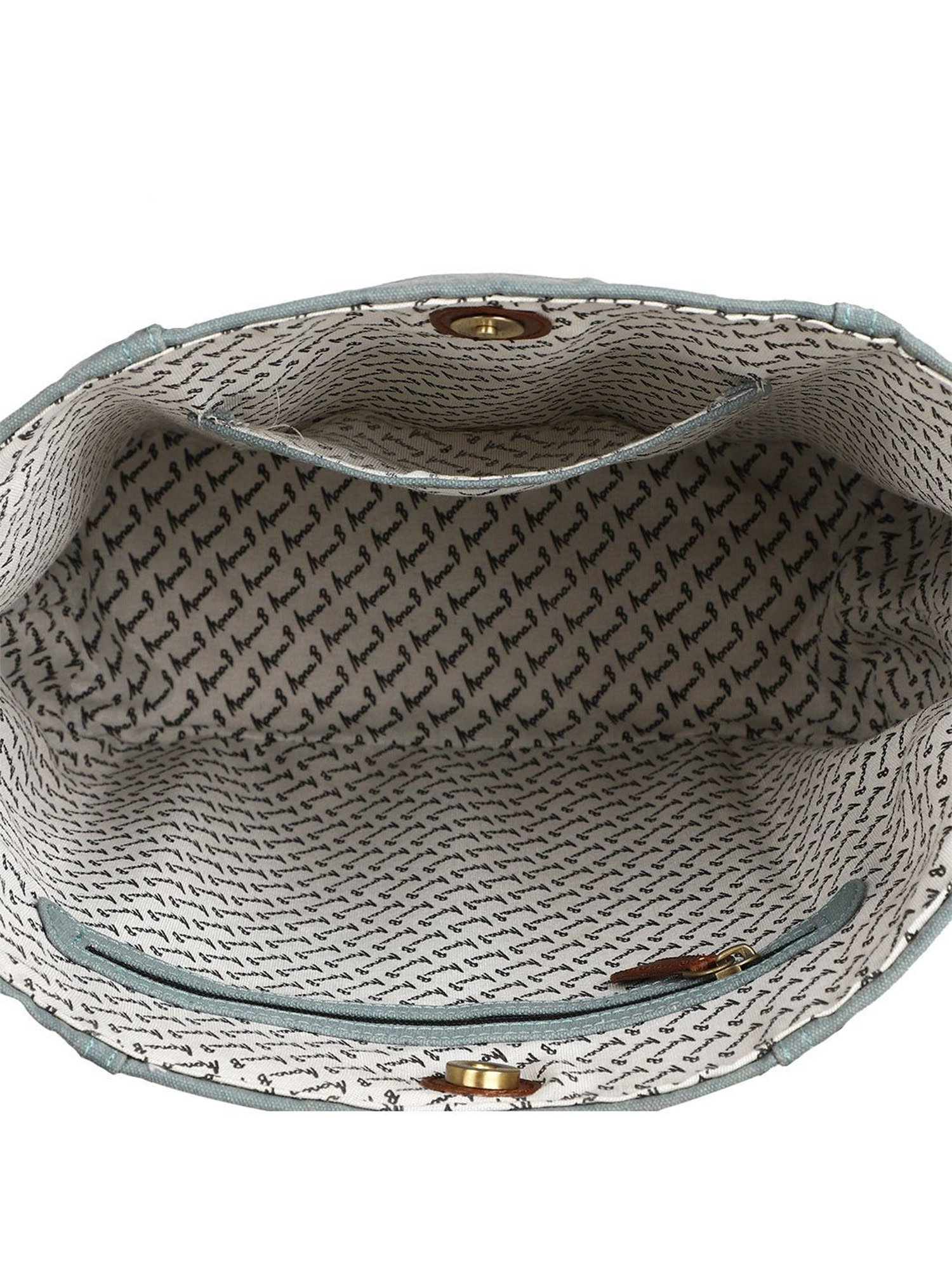 Mona B Sky Blue Large Tote Bag