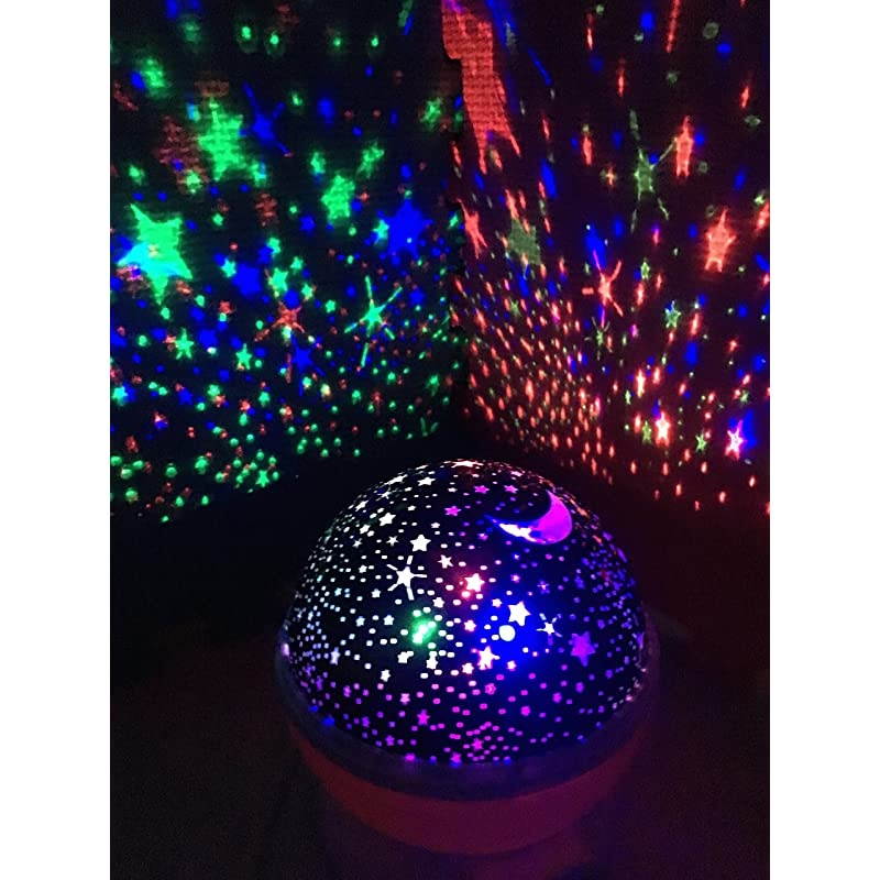 Night Lights for Kids  Star and Moon Starlight Projector Bedside Lamp for Baby Room Kids Bedroom Decorations Birthday Gifts for Kids Purple