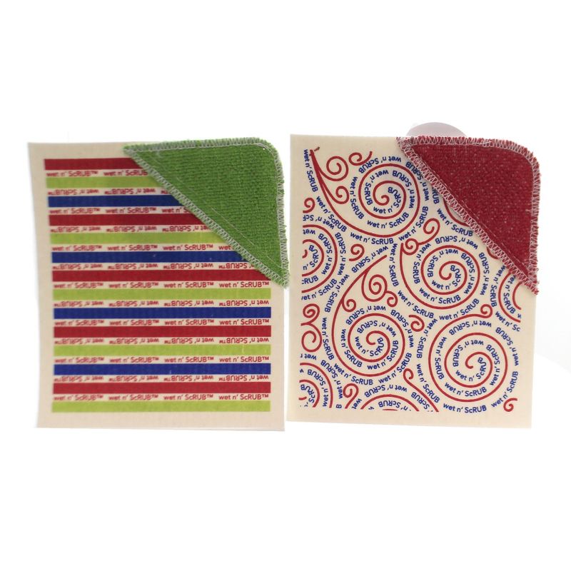 Swedish Dish Cloth 7.75" Wet N' Scrub  Set Absorbent Cleaning Cloth Non Abrasive  -  Dish Cloth