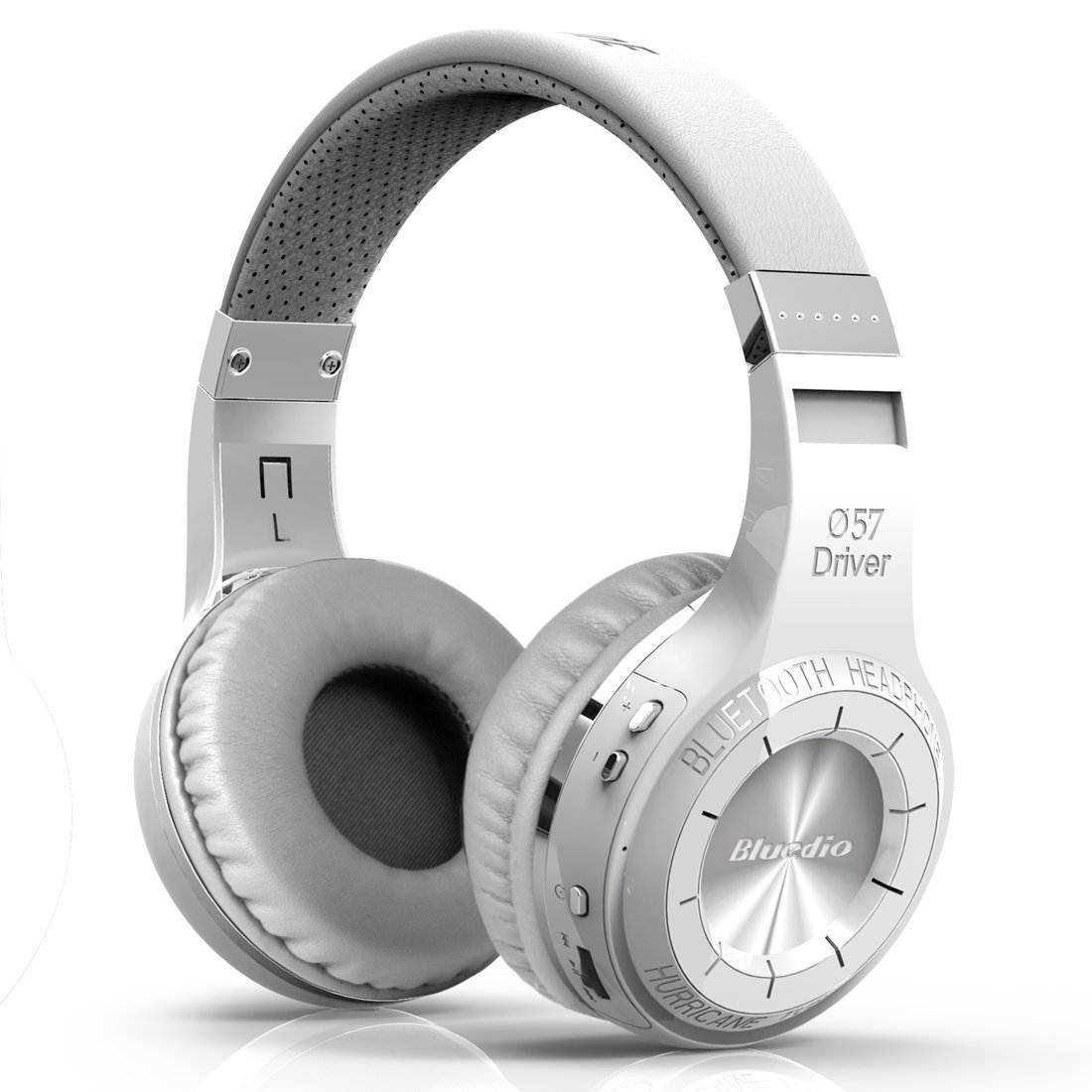 Bluedio HT Turbine Wireless Bluetooth 4.1 Stereo Headphones with Mic 57mm Ultra-large Dynamic Drivers (White)