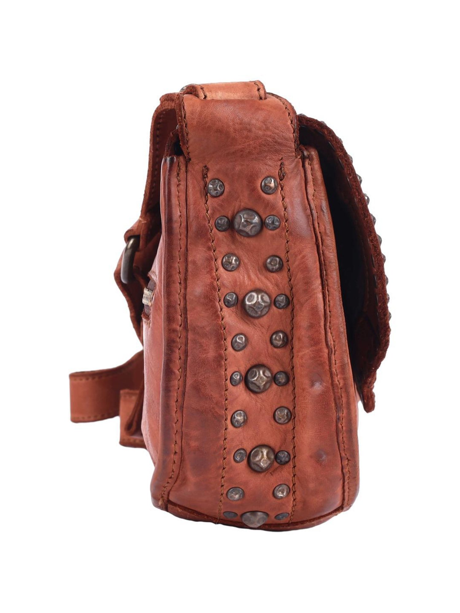 KOMPANERO Alaska Cognac Embellished Medium Sling Handbag