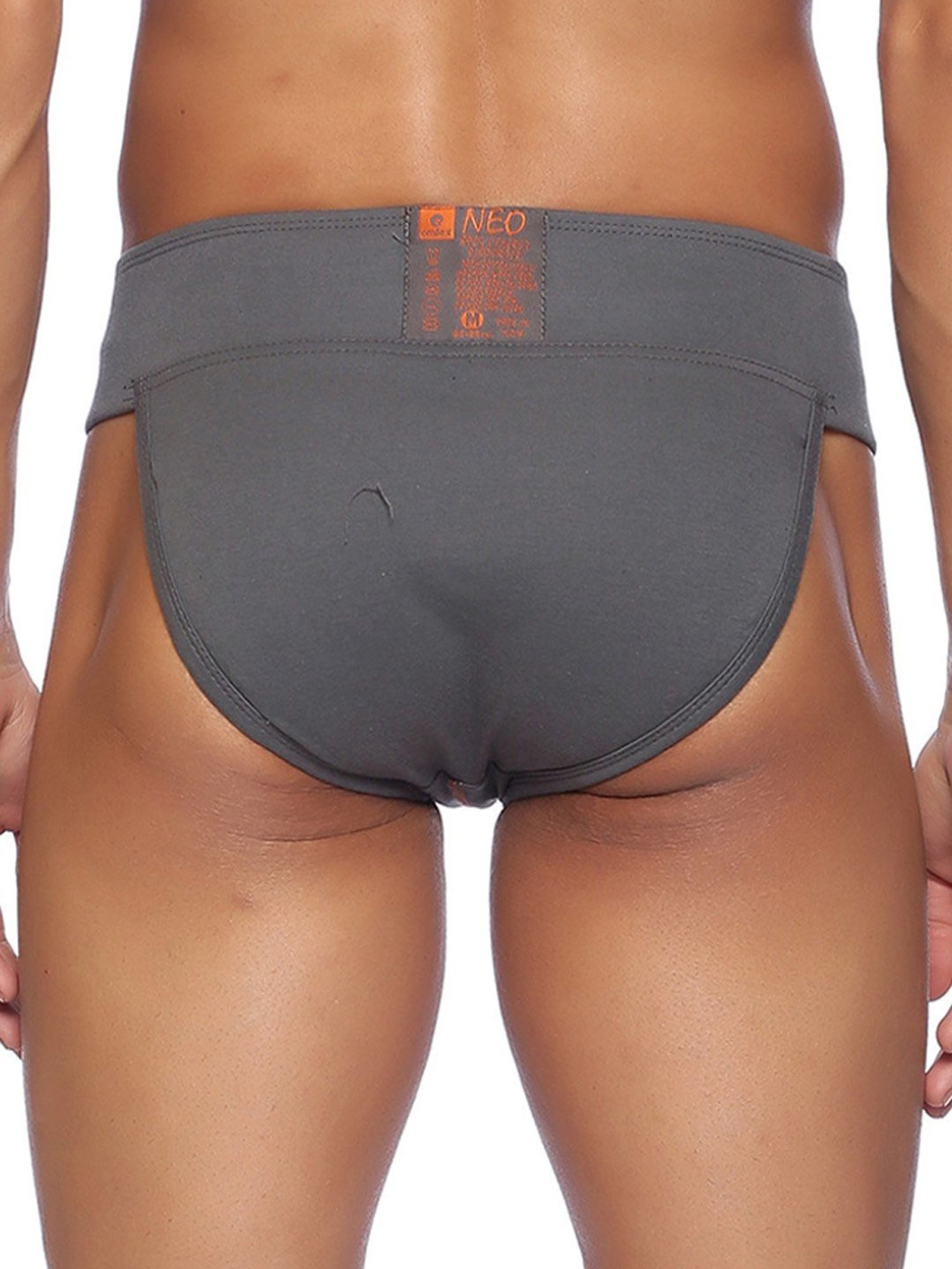 Omtex Men's Athletic Neo Cotton Supporter Back Covered (Grey) Size - 2XL