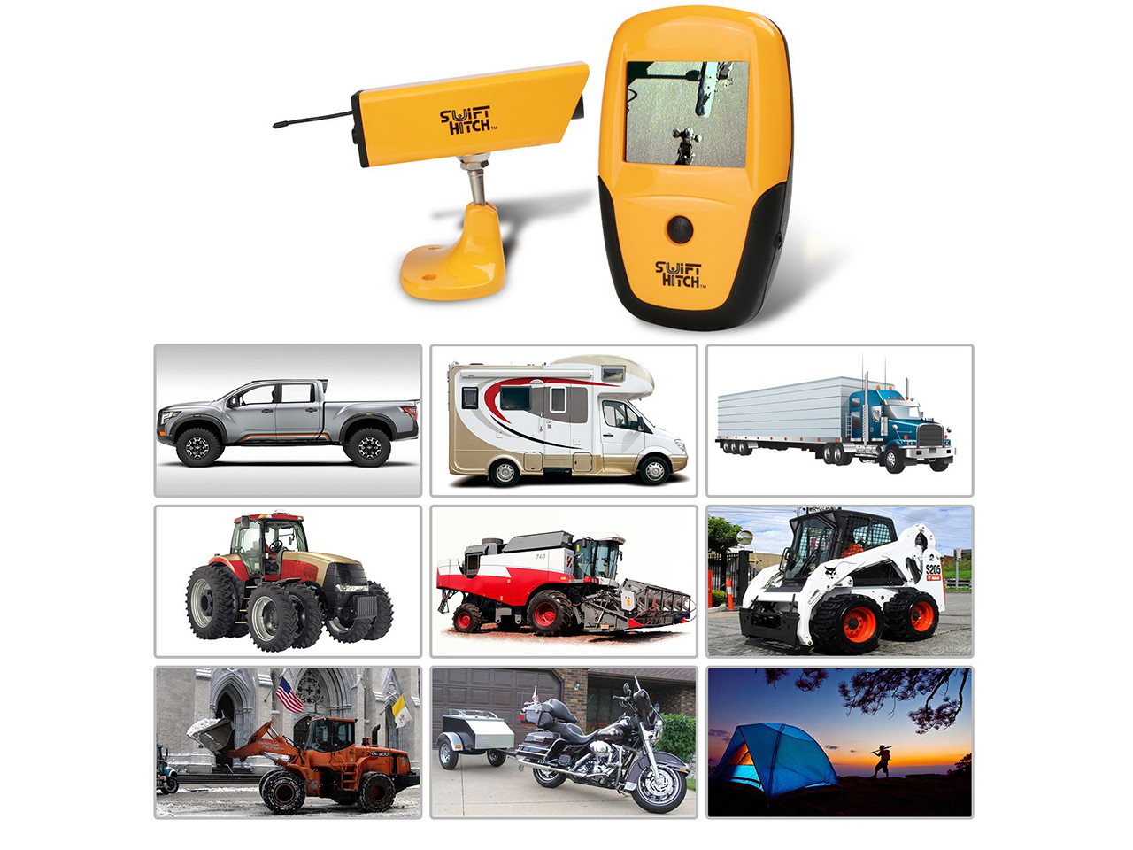 SWIFT HITCH SH02D Waterproof Digital Portable Wireless Backup Camera System IOS/Andriod Device Supported,Small Infrared Camera to View Tight Dark Space for RVs/5th Wheel Campers/Enclosed Cargo Trailer