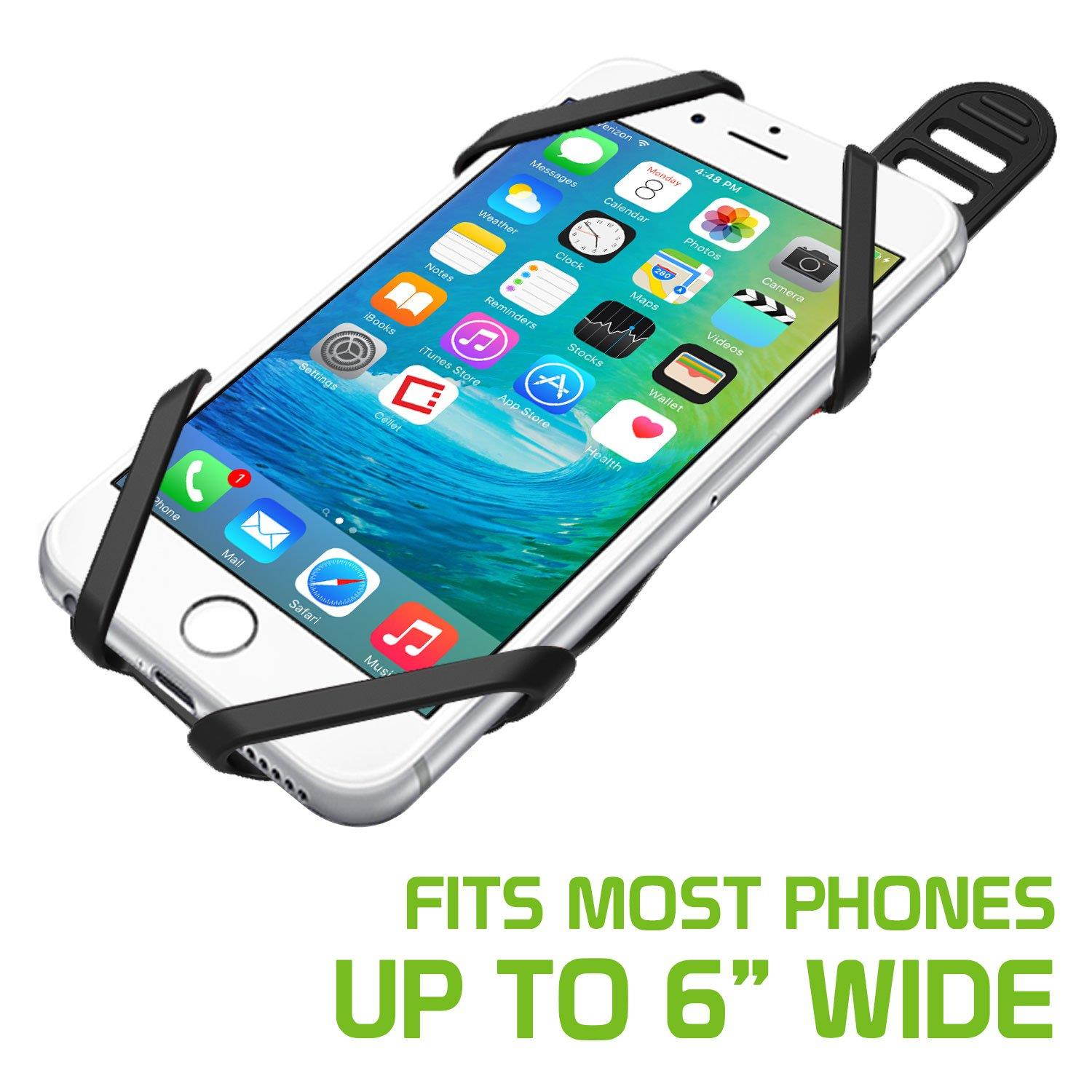 Cellet Bike Phone Mount, Bicycle Holder Mount Compatible for Apple iPhone Xs/Max/Xr/X/8/8 Plus Samsung Note 9/8/5 Galaxy S9/Plus/S8/Plus/S7 Motorola Z3 Play/Moto G6/X4/Z2 Force/Z2 Play/Z Droid Red