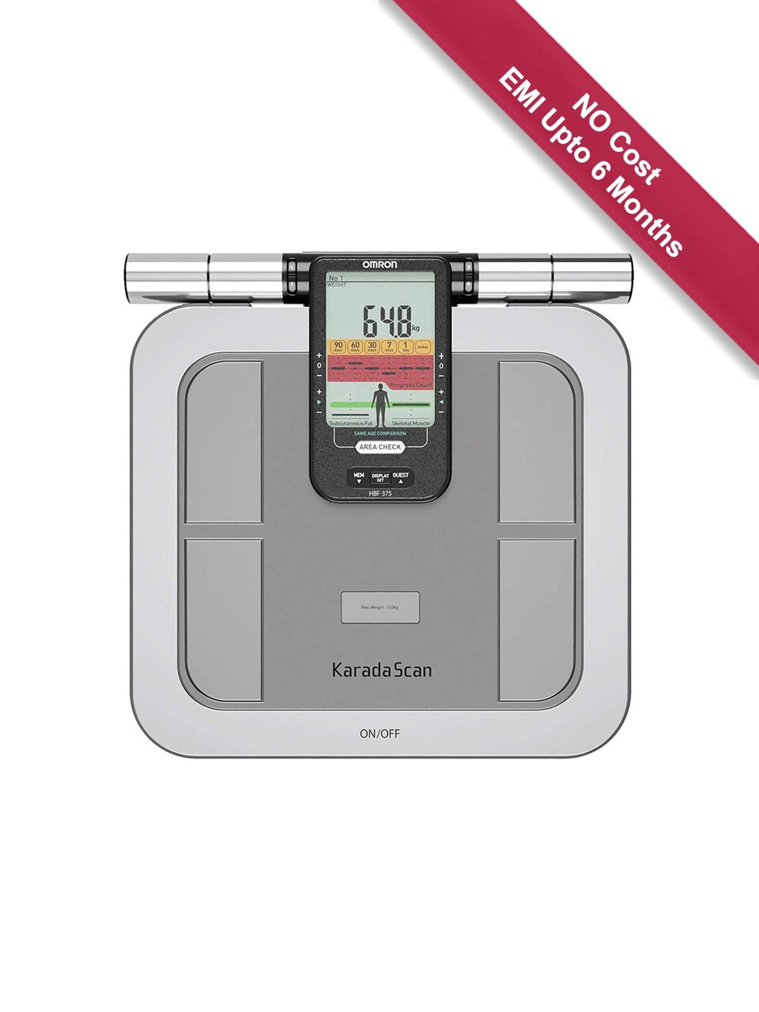 HealthSense YM 602 Yoga Mat (Black & Grey)