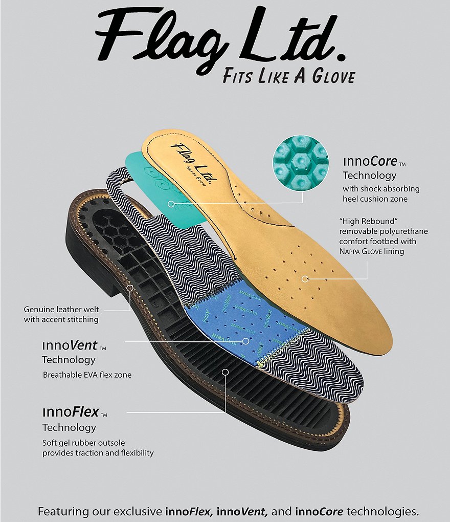 Flag LTD. Men's Monroe Cap Toe Lace-Up Dress Shoes