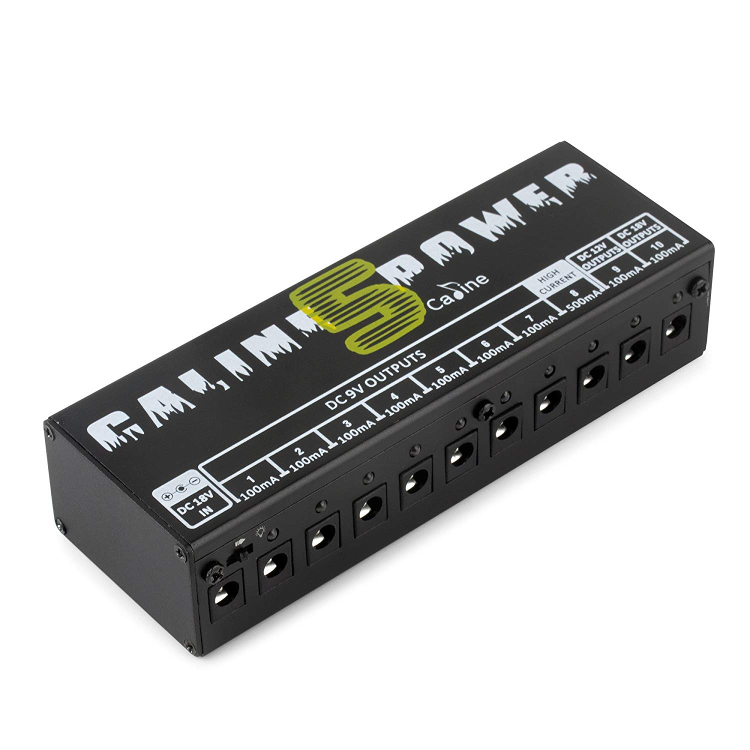 Caline CP-05 Guitar Pedal Board Power Supply 10 Output 9V 12V 18V Effect Pedals with Short Circuit / Overcurrent Protection