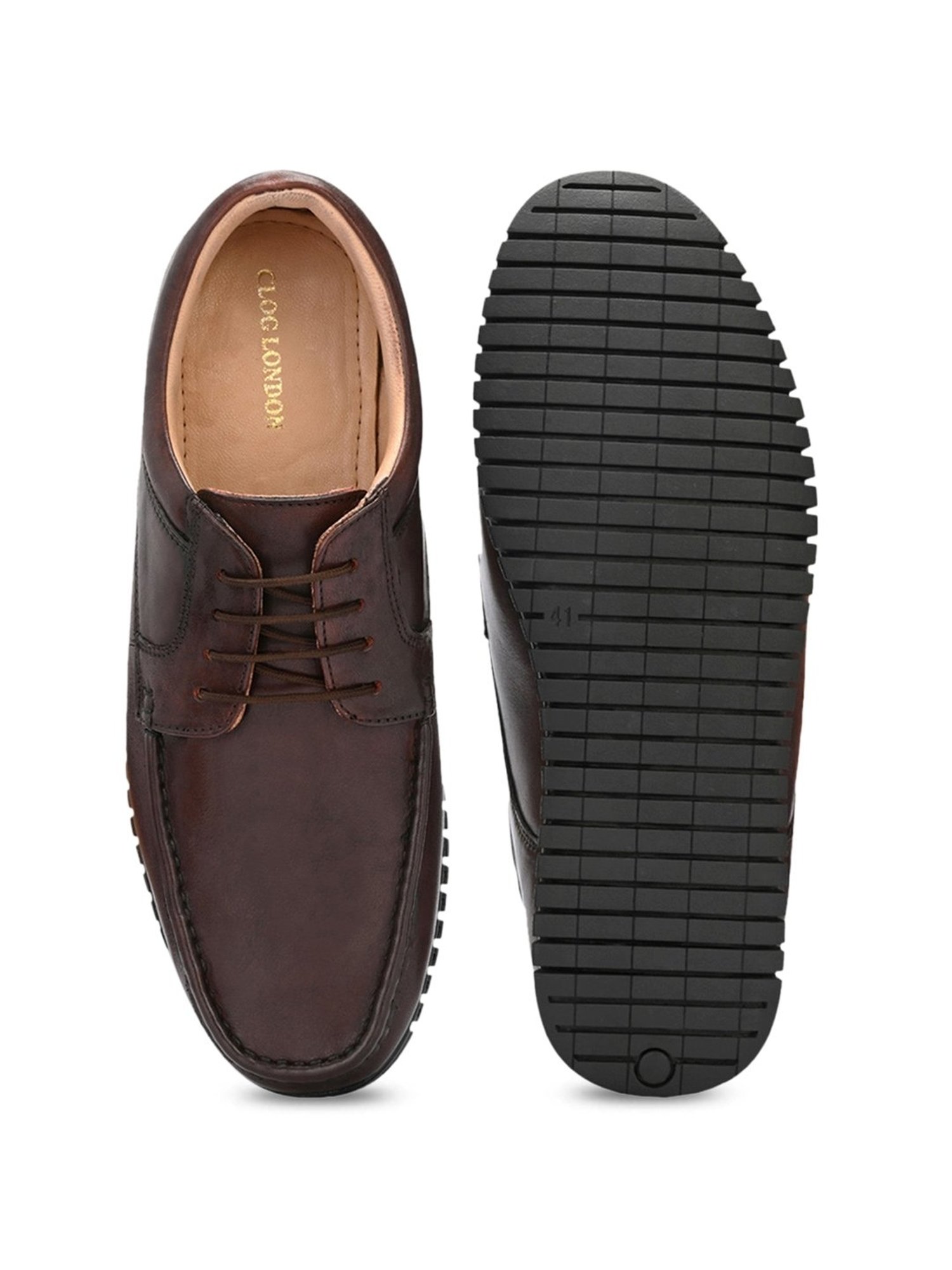 Clog London Men's Brown Derby Shoes