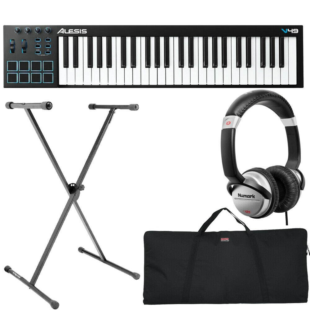 Alesis V49 49-Key USB MIDI Keyboard & Drum Pad Controller + Accessories