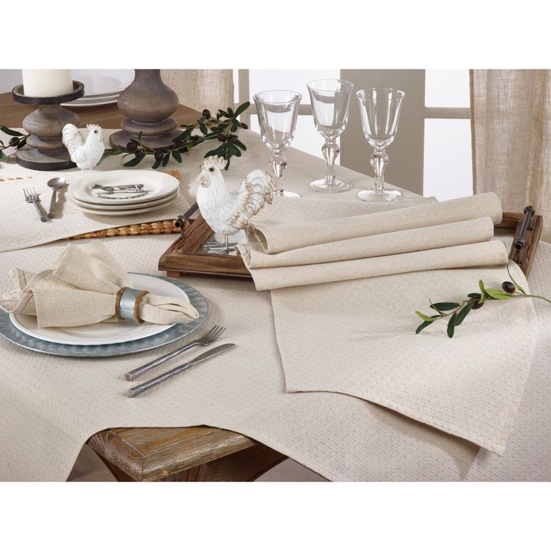 Saro Lifestyle Chenille Jacquard Runner, 16"x72", Natural