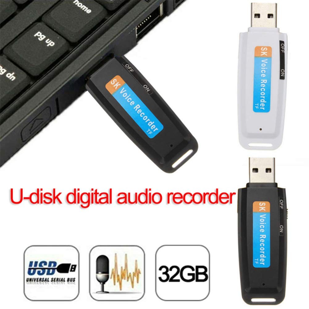 U-Disk USB Disk Digital Audio Voice Recorder Pen USB Flash Drive with 32GB Micro SD Card
