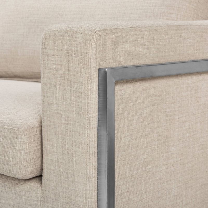 5pc French Seamed Sectional Mona Abstract Gray - Project 62™