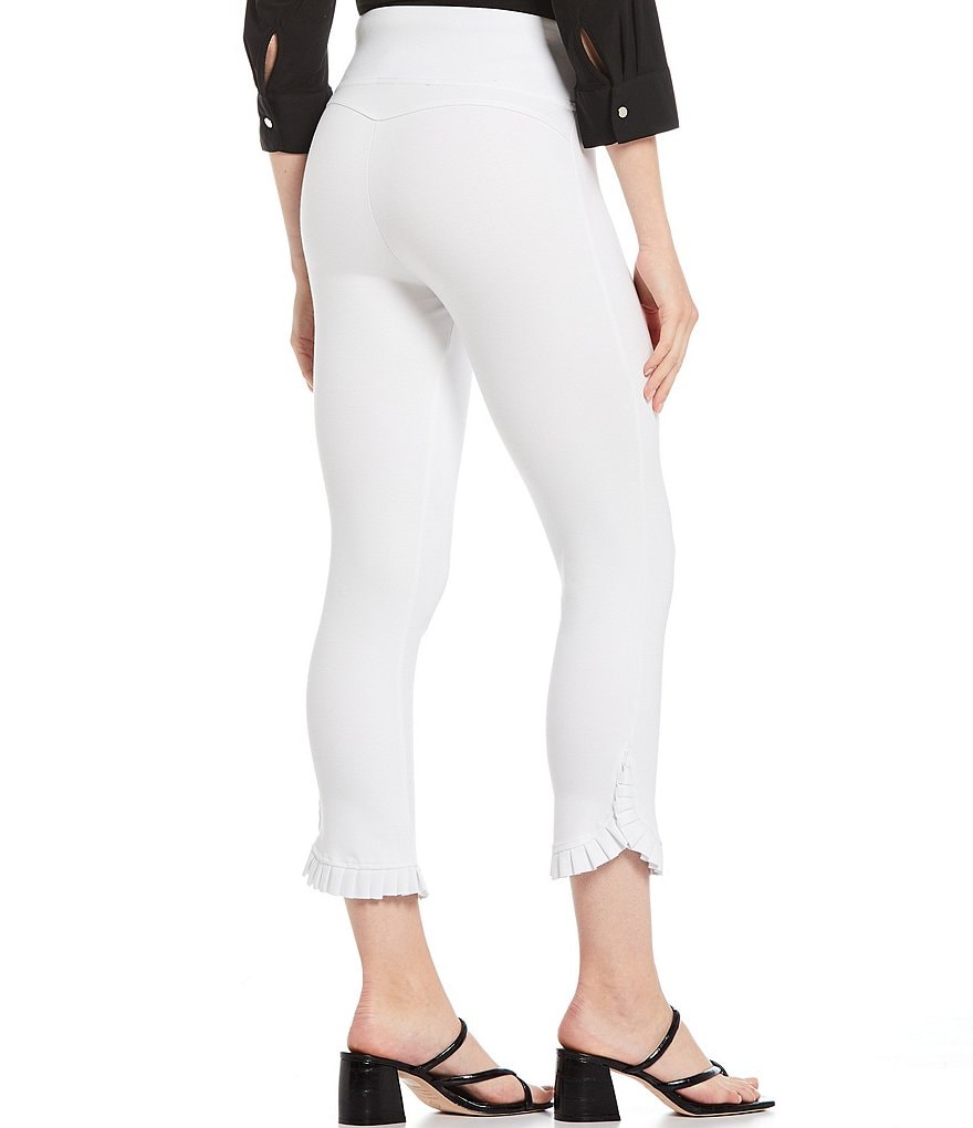 Slim Factor By Investments Ponte Ruffle Hem Capri