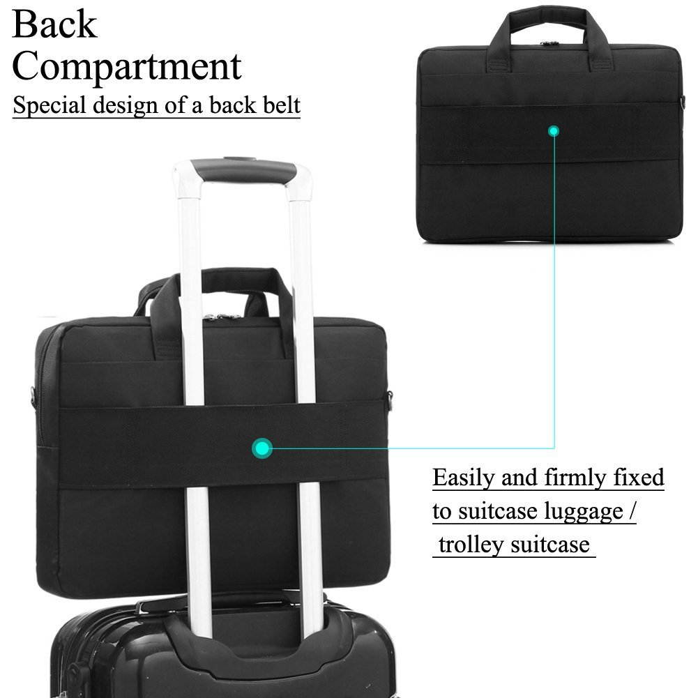 Wellhouse 15.6 Inch Laptop Bags, Business Shoulder Bags Handbags Carrying Bags Laptop Cases Notebook Cases with Suitcase/Luggage Back Belt For 15.6 inch HP Dell Sony Laptop Notebook Computer Macbook
