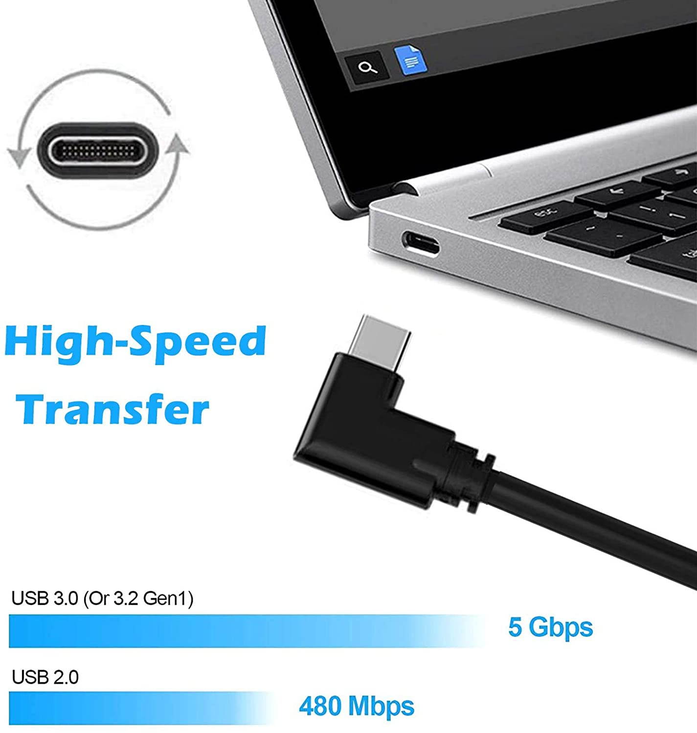 USB C to USB A USB 3.0 Cable, Oculus Link 4M for Oculus Quest 2 and Quest, Super Fast USB 3.1 Charging and Data Transfer, Compatible with Type C Devices (4M)