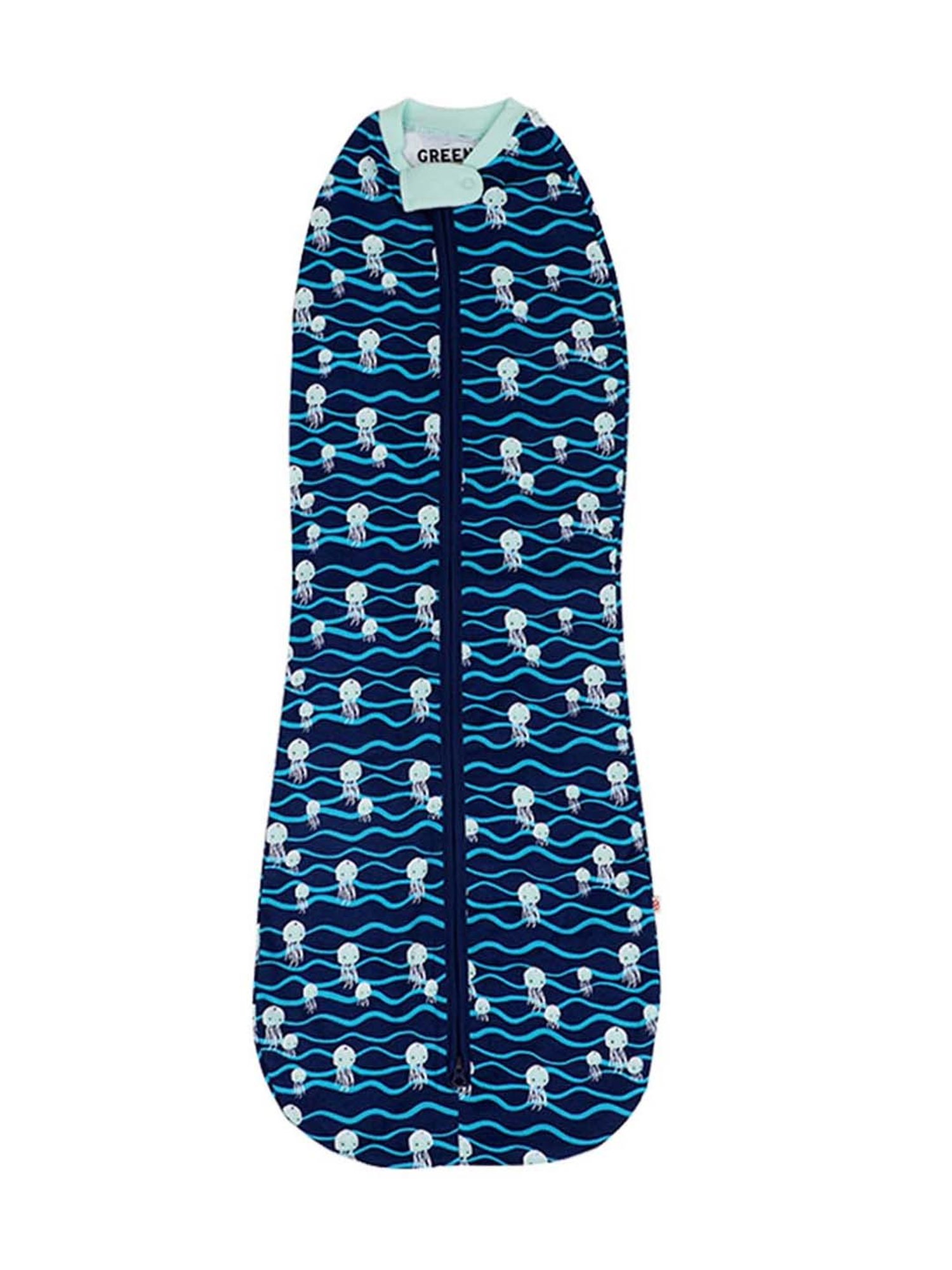 Greendigo Kids Blue Printed Swaddle