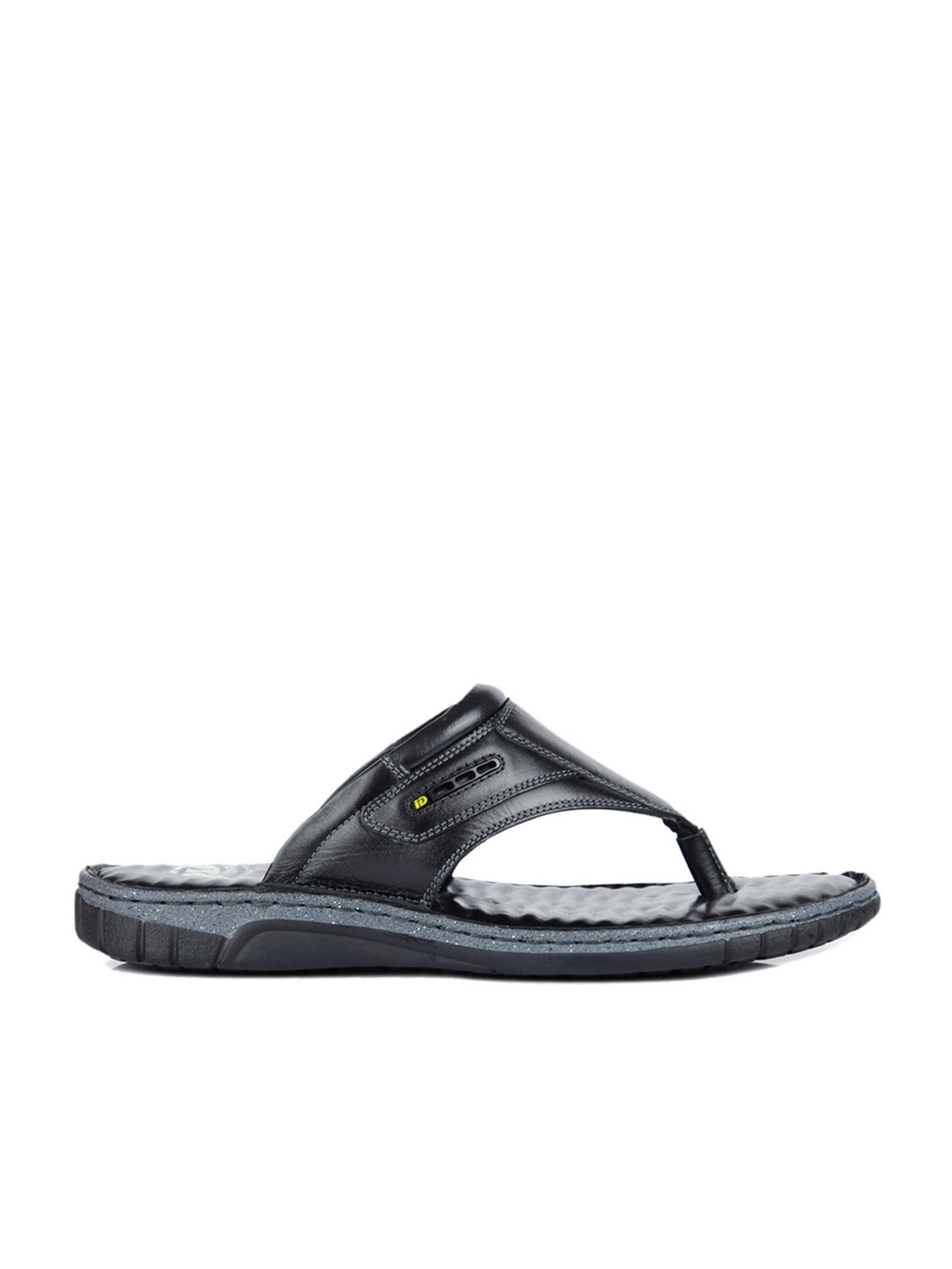 ID Men's Regular Black Thong Sandals