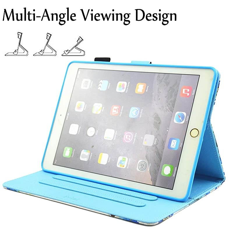 iPad Mini Case, iPad Mini 2/3 Case, iPad Mini 4 Case, iPad Mini 5 Case,  Multi-Angle Viewing Folio Smart Leather Cover with Auto Sleep/Wake for 7.9" Apple iPad Mini 1/2/3/4/5, Beach